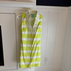 Sail to Sable Lime and White Striped Woman’s Dress